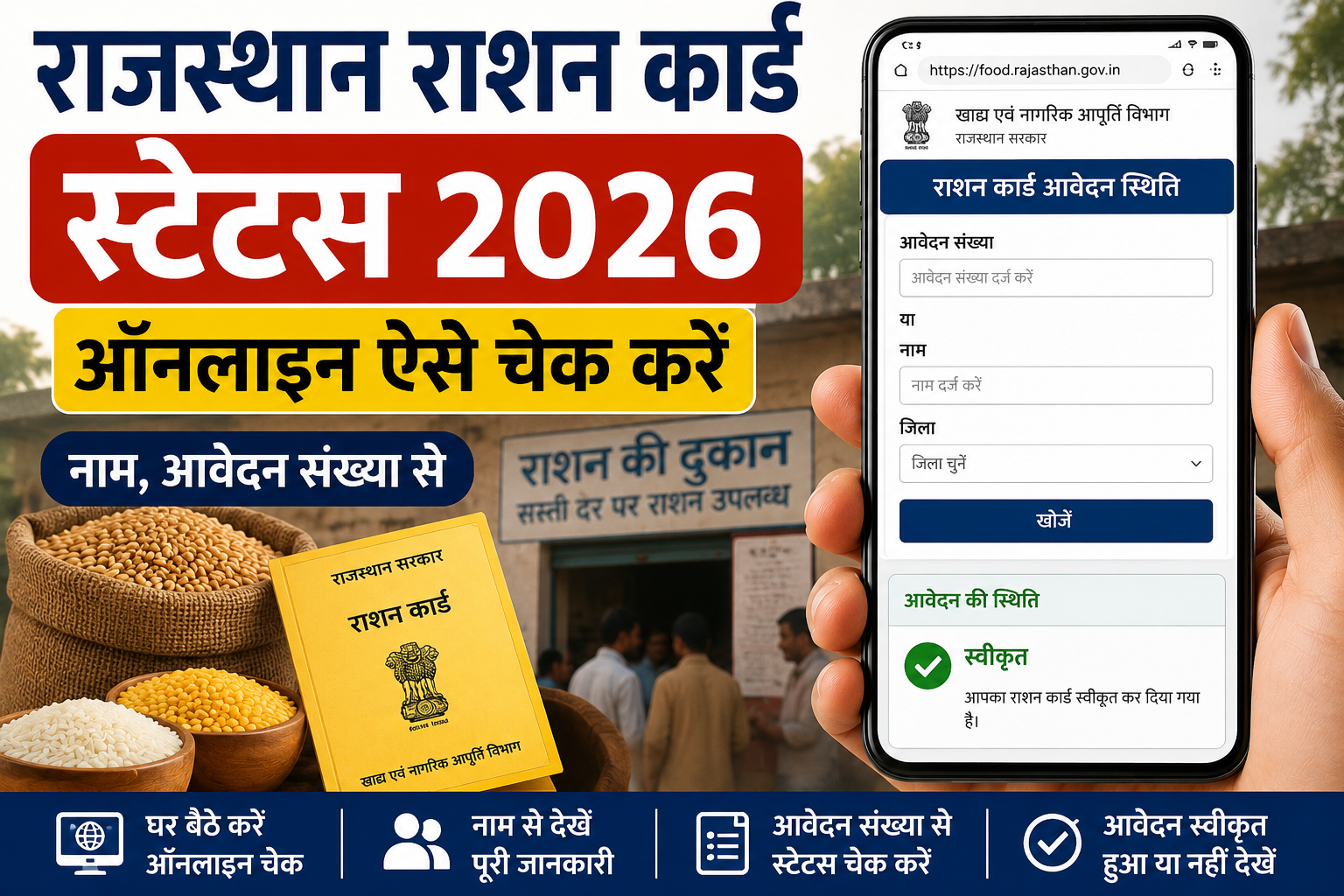 Rajasthan Ration Card Status 2026